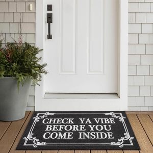 HAPTON Paillasson avec texte allemand 'J'avais compris que ce jour serait laid' Message de bienvenue ironique antidérapant lavable noir 60 x 40 cm - Product Image 3