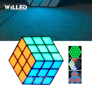 Hot Sell Bühne Nachtclub Disco Party Lichter führte <span class=keywords><strong>3D</strong></span> Tanzfläche Würfel Effekt flache Wand leuchte - Product Image 1