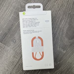 Cable de Carga para Teléfono Móvil con Trenzado de Nailon Color Naranja, Tipo C, 60W, USB C, para <span class=keywords><strong>iPhone</strong></span> 17, con Caja - Product Image 5
