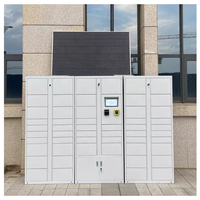 Casier à panneau solaire de plage pièce en espèces paiement par carte de crédit casier de livraison de colis intelligent casier à énergie solaire extérieur