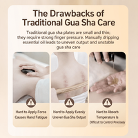Appareil de massage électrique Gua Sha à compresse chaude pour le visage, ciblant les groupes musculaires, avec fonction de raclage et de diffusion d'huiles essentielles