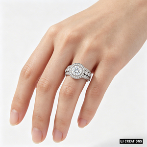 Anillo de Boda Personalizado de Oro Sólido S925/9K/14K/18K con Diamante Cultivado en Laboratorio de 1.00 Quilates, Calidad VVS-VS, Corte Brillante, Anillo de Rodio para Fiesta - Product Image 5