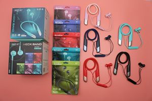 Cuffia da denti blu senza fili con montaggio sul collo lunga durata della batteria sportiva che esegue auricolari da collana Subwoofer - Product Image 4