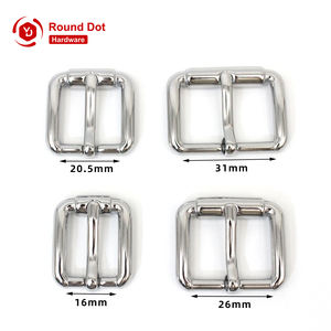 Logotipo personalizado moda occidental hebillas de cinturón de acero inoxidable Retro Metal Pin hebilla cinturón para bolsos mujeres y hombres - Product Image 2