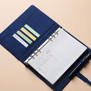 Custom Company Business Gifts PU Leather Hardcover 6 Ring Binder Loose-Leaf A6 <b>Planner</b> A5 Notebook 80 Sheets PVC/Fabric/PP Cover - Product Image 2