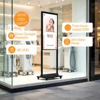 Pantalla LCD Comercial de Doble Pantalla, Opcional de Una o Dos Caras, 3000/700 Nits de Alto Brillo para Escaparates