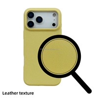 Coque de téléphone personnalisée en cuir texturé, étui souple en TPU à grain, impression UV, coque de téléphone Android personnalisée, coques fines de 1,5 mm pour iPhone 17 Pro