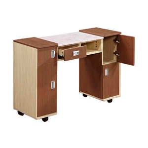 Barato estilo francés Marber Top Gel portátil salón belleza uñas manicura mesa con ventilador de escape - Product Image 2