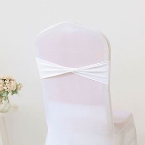 Spandex Sashes Bows Elastic Stretch Dining Chair Bands Ties for Wedding Baby Shower Birthday Party Banquet Event <b>Gift</b> - Product Image 2