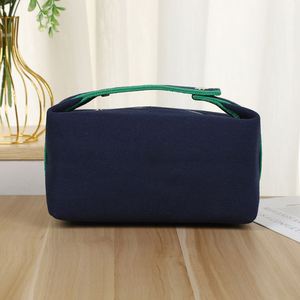 Portable for Canvas Zipper Closure Letter Pattern Light Weight Travel <b>Makeup</b> <b>Bag</b> with Custom Logo <b>Large</b> Capacity - Product Image 5