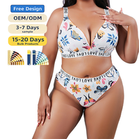 Vente en gros de lingerie sexy de style européen, grande taille, dentelle, motif papillon, tissu dobby, séchage rapide, respirant, sur mesure