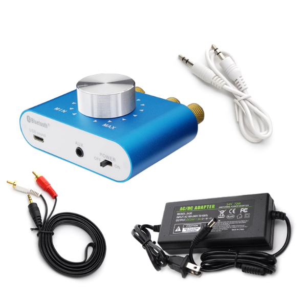 YE DC 12V-24V Mini Hifi Amplifier HiFi Stereo Audio Power Amp for Home Desktop Digital Player Preamplifier