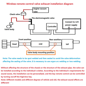 Válvula de Control de escape de coche de 2,36/2,52/2,75/3 pulgadas, 12V, válvula de silenciador de escape activada por vacío - Product Image 5
