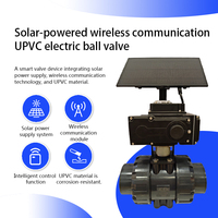 Katup Bola UPVC Tenaga Surya Kontrol Jarak Jauh Pabrik, Kontrol Aplikasi Seluler 4G untuk Akses Jarak Jauh Fotovoltaik
