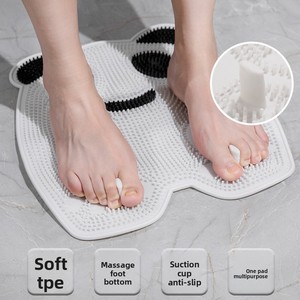 <b>Silicone</b> Anti-Slip Foot Massage Pad Panda Shower Bath <b>Tool</b> for Removing Dead Skin Bath Mat - Product Image 2