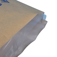 Sac tissé en papier kraft durable, résistant à l'humidité, doublé de PE laminé, pour le stockage des aliments pour animaux et des céréales agricoles, conception personnalisée
