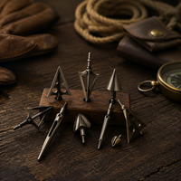 Pointes de flèches de chasse en acier trempé moulé par injection de métal, pointes de flèches en métallurgie des poudres pour la chasse