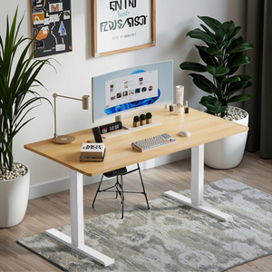 Contemporary Height-Adjustable Smart Electric Standing <strong>Desk</strong> Modern Solid Wood <strong>Computer</strong> <strong>Desk</strong> for Home Office <strong>Study</strong> Bedroom Use - Product Image 2