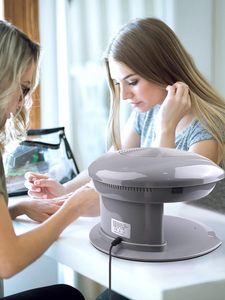 Sèche-ongles 400W à capteur automatique, air chaud/froid, prise EU/US, pour cheveux, mains, pieds, usage domestique et professionnel, gris - Product Image 4