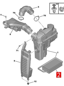 Filtre à air OE 1444VG/1444CW/1444EL/1444TW de haute qualité pour Peugeot 407SW/407/508/2.0/2.3 Citroen C5 2.0/2.3 <span class=keywords><strong>Moteur</strong></span> État neuf - Product Image 6