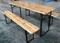 Mesa Plegable Moderna de Madera y Hierro, Portátil, Ligera, Compacta, para Comedor, Ahorro de Espacio, Camping, Picnic, Café, Mesa Auxiliar, Playa
