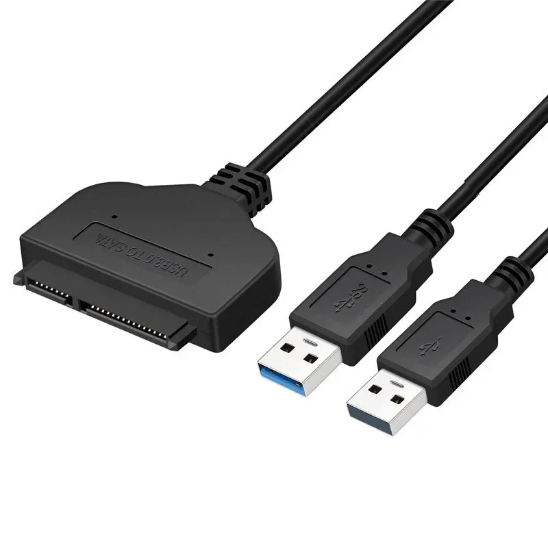 المزدوجة USB 3.0 إلى SATA القرص الصلب كابل محول 20 سنتيمتر USB2.0 إلى 22 دبوس SATA محول كابل ل الخارجية USB الطاقة ل 2.5 "HDD