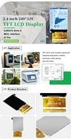 Layar LCD TFT Polcd 2.4 Inci 240*320 Modul Layar LCD Antarmuka MCU 8080 untuk Sepeda Listrik E-skuter