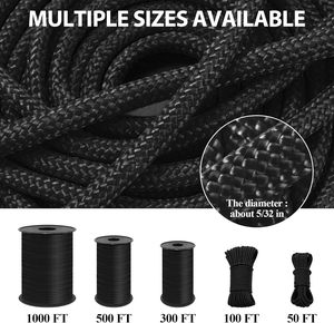 Corde en paracorde 4 mm, <span class=keywords><strong>7</strong></span> brins, nylon, équipement tactique de survie - Longueur personnalisable (50 pieds vert) - Utilisation universelle toutes saisons, camping - Product Image 3