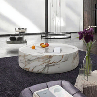 Table basse moderne minimaliste de luxe légère, faite à la main, décorative, portable et combinable pour salon