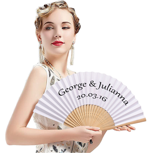 Quạt xếp giấy tre in logo và màu sắc tùy chỉnh, nhận đặt hàng OEM/ODM làm quà tặng doanh nghiệp - Product Image 3