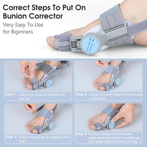 <span class=keywords><strong>Corrector</strong></span> de Juanetes para Mujeres <span class=keywords><strong>y</strong></span> Hombres, Enderezador de Dedo Gordo del Pie, Perilla Ajustable, Ortesis de Nailon para Juanetes, Soporte Antideslizante para Alivio del Dolor - Product Image 5