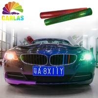 CARLAS láser de panal para coche, envoltura de vinilo para faros Led, película de tinte para faros de coche, luz antiniebla, luz trasera, pegatina de PVC