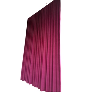 100% polyester chống cháy nhung vải tùy chỉnh hệ thống điện màn cho rạp hát tại nhà nhà thờ sân khấu trường học rèm cửa - Product Image 5