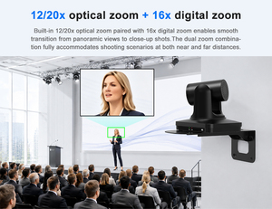 Caméras de visioconférence PTZ <span class=keywords><strong>4K</strong></span> 30fps avec suivi IA 20x NDI HX3 pour la diffusion en direct de cultes religieux, studio, direct usine - Product Image 6