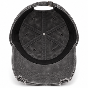 Casquette de baseball en jean délavé style streetwear, personnalisable avec lettres brodées, 5 ou 6 panneaux, décontractée et douce, vente en gros - Product Image 5