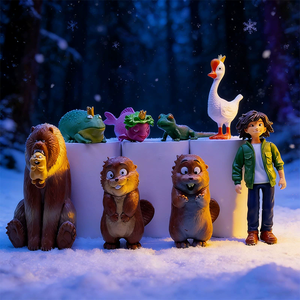 Figura Coleccionable <span class=keywords><strong>de</strong></span> Anime Hoppers Beaver Transformation Plan en Caja Sorpresa, Modelo <span class=keywords><strong>de</strong></span> Muñeco, Decoración, Llavero, Figura - Product Image 1