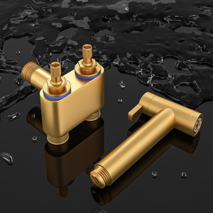 Nuevo Grifo de Cobre de Alta Presión para Inodoro con Pistola Rociadora y Válvula Angular para Baño - Product Image 1