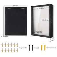 Cadre photo d'art mural 3D A3 A4 3D en bois MDF noyer noir blanc personnalisé 3CM 5CM de profondeur 8x8 16x16 pouces