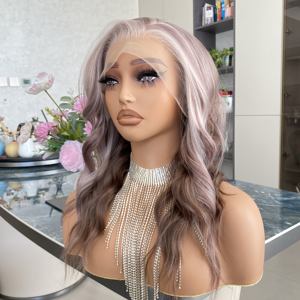 CARKIRA Ash Brown 13x4 <b>Lace</b> <b>Front</b> <b>Wigs</b> 18" Loose Wave Heat Resistant Glueless <b>Lace</b> Transparent Scandinavian Hairline 100% High - Product Image 5