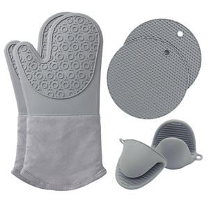 Ensemble de gants de four en silicone souple Ensemble de gants de four en silicone souple côtelé double <span class=keywords><strong>Kitchenaid</strong></span> - Product Image 1