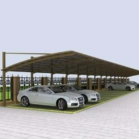 Abri de voiture individuel 5,5m*3m en polycarbonate Garage Prix bas Fournisseur