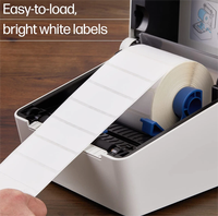 Étiquettes d'expédition thermiques directes d'usine, autocollantes, blanches, vierges, résistantes à l'eau, en rouleau, pour codes-barres 2x1