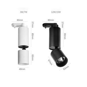 Barres, hôtels, restaurants, éclairage sur rail LED COB moderne et créatif, projecteur 12W - Product Image 3