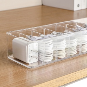 New Cable Storage <b>Box</b> Transparent Plastic Data Line Storage Container for Desk Stationery <b>Makeup</b> Organizer Key and Jewelry <b>Box</b> - Product Image 1