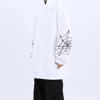 Personnalisé de Haute Qualité Surdimensionné Vintage Araignée Motif Hoodies Hommes High Street Hip Hop Style XS Taille Français Tissu pour Couples