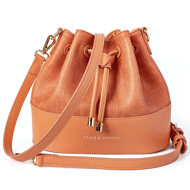 New Fashion Design Luxury Ladies Color Match Crossbody Bag PU Leather Bucket Bag For Women