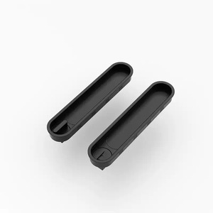 Cerradura Moderna Elíptica para Puerta Corredera con Tirador de Aleación de Zinc y Llave para Dormitorio, Cocina, Gimnasio, Hospital y Escuela - Product Image 1