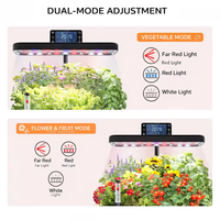 Jardinière hydroponique de bureau avec lumière LED à spectre complet, réservoir d'eau de 5 L, circulation automatique pour la culture d'herbes aromatiques en intérieur
