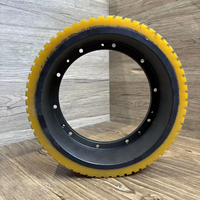 Roue de traction avant pour chariot élévateur en polyuréthane solide et durable, 250x100 mm, 10 trous de boulons