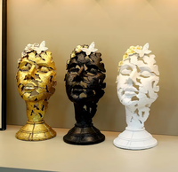 Sculpture abstraite de visage humain ajourée, statue d'art moderne pour la décoration d'hôtels et de jardins, tailles personnalisées, vente en gros pour projets